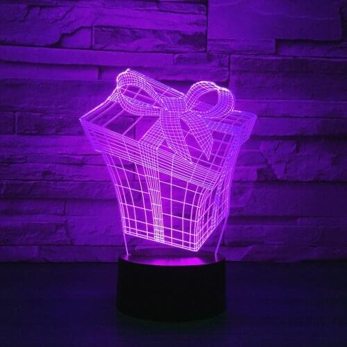 Creative new gift shape 3D visual light led colorful touch night light Creative product gift desk lamp colorful USB gift