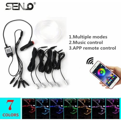 New RGB Car Atmosphere Light Cold Light Car APP control Interior Change Decorative Color Light Guide Fiber LED PMMA Panel