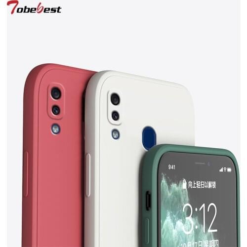New Liquid Silicone Case For Samsung Galaxy A10 A20 A30 A50 A70 A10S A20S A30S A50S A70S Camera protective Straight edge Cover