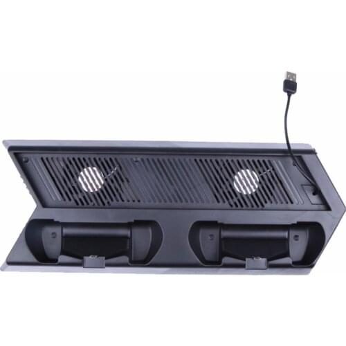 Cooling Fan Cooler + two Charger Vertical Controller Dock Station Charging Bracket Stand + 2 USB Power HUB for Playstation 4 PS4