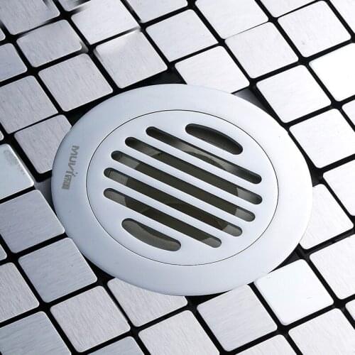 Polished Chrome Round Anti-odor Floor Drain Bathroom Hardware Invisible Shower Floor Drain Free Shipping