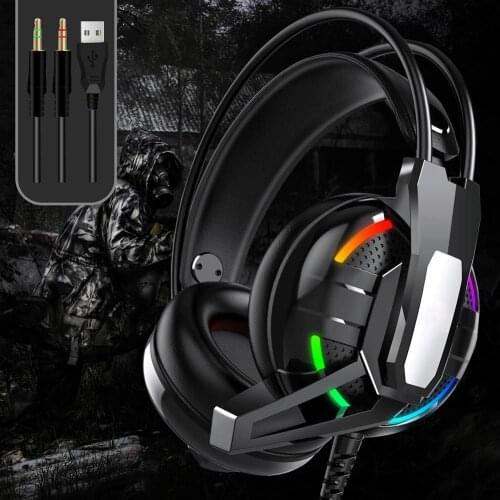 RGB Marquee Stereo Bass Wired Gaming Headset with Microphone for Xbox PC Gamer