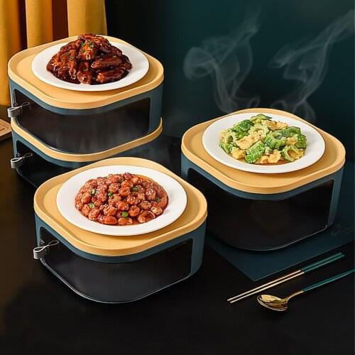 Transparent Stackable Food Insulation Cover Dust Proof Portable for Home Kitchen Kitchen Storage Organization