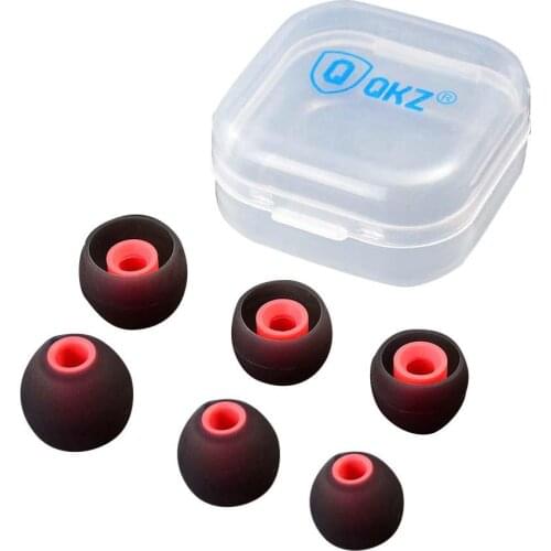 QKZ 3 Pairs Replacement Silicone Soft Clear Silicone Replacement Eartips Earbuds for In-ear Earphone Headphone