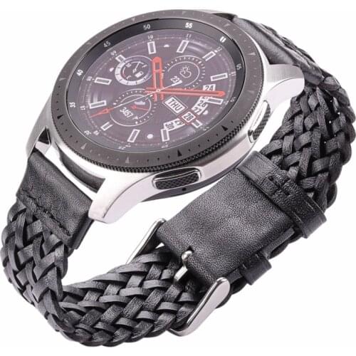 Genuin Leather Watch Strap For Samsung Galaxy 46mm Gear S3 Weaving Design Fashion Weave Cowhide Watcband Replacement Accessories