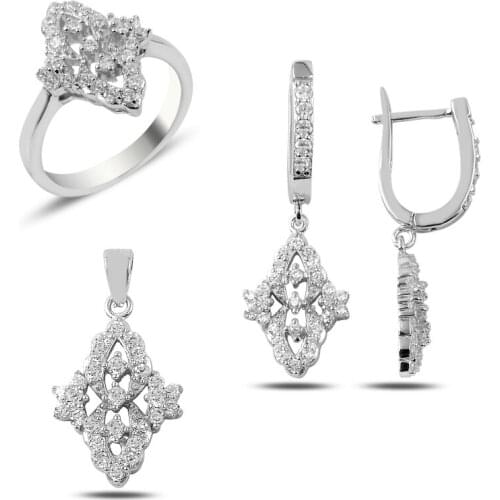 Silverlina Silver Zircon Stone Set