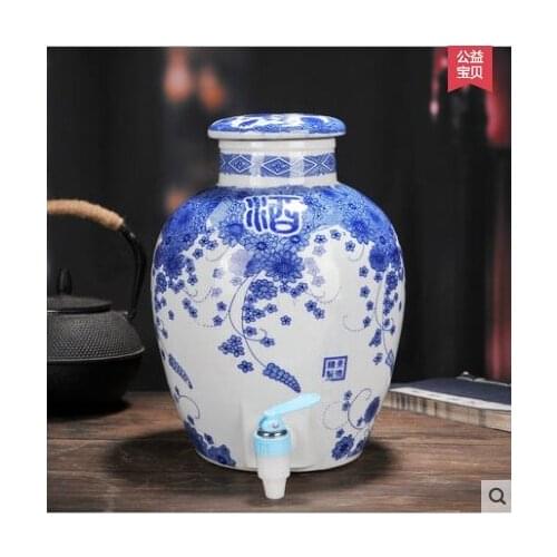 Recent ceramic bottle wine bottle seal cylinder wine liquor store wine jar