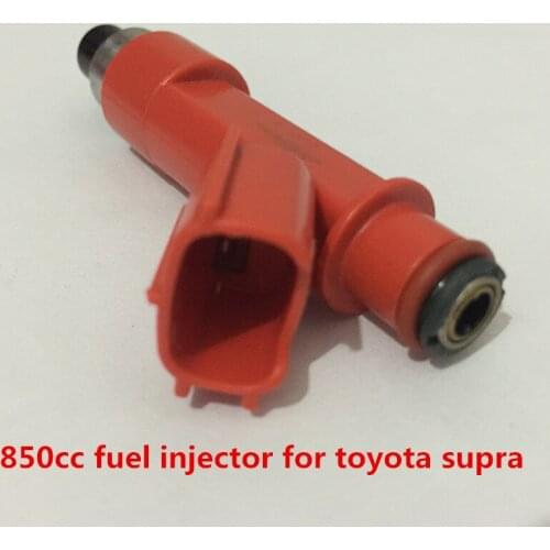 Test Video enclosed E85 High performance 850cc fuel injector for New toyota supra 2JZGTE engine motor fuel injector 1001-87F90