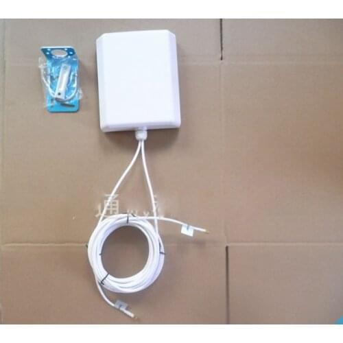 4G LTE RP-SMA Outdoor Panel Antenna For Mobile Cell Phone Signal Amplifier Double 5 meter Cable