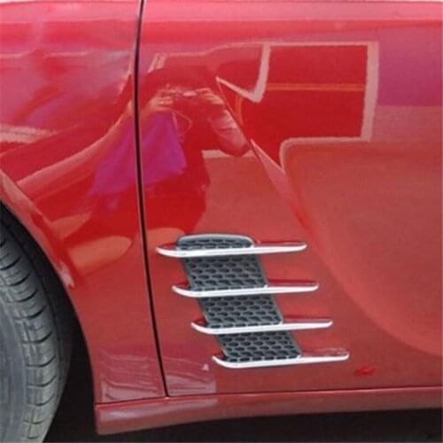 1 Pairs Shark Gills Intake Vent Car Decal Sticker For Laptop Tablet Window Wall Racing Sports Auto Car Truck