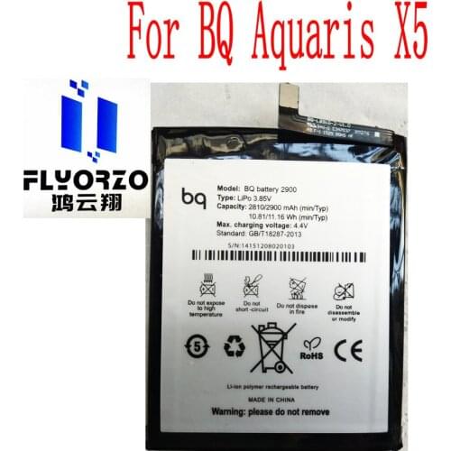 10 pieces 100% New High Quality 2900mAh BQ battery 2900 battery For BQ Aquaris X5 Mobile Phone