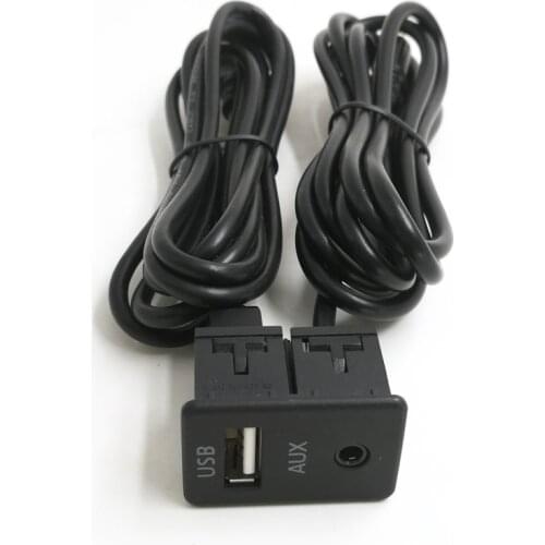 100CM Car Boat AUX USB Panel USB/AUX Switch AUX Cable Adapter For Ford Toyota Volkswagen