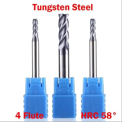 14mm 16mm 18mm Cutting Edge Diameter Tungsten Carbide 4 Flute HRC58 CNC Tool Router Bit Milling Cutter Flat End Mill