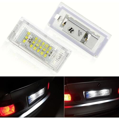 2 pieces Led License Plate Light Led Canbus Auto Tail Light White LED Bulbs For BMW 3er E46 4D 1998-2003 Car Accessories