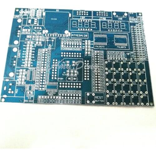 2pcs/lot ATMEGA128 development board test board empty plate SMD components soldered contact plate empty PCB board
