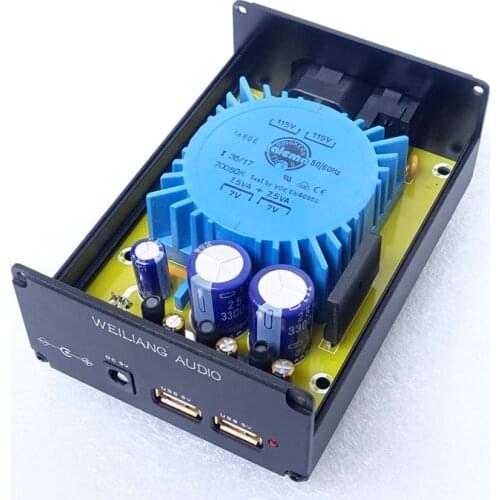 5V USB 15W DC port dual output Fever linear power supply DC stabilized CAS XMOS Raspberry