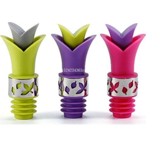 50pcs Wine Stoppers Silicone Wine Beer Bottle Stopper Cap Anti-Leakage Plug Stopper Pourers DHL Fedex Fast Shipping