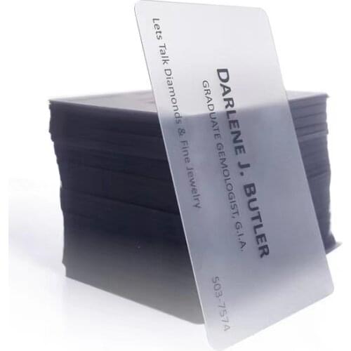 500pcs OEM transparent business card make business card for locksmith
