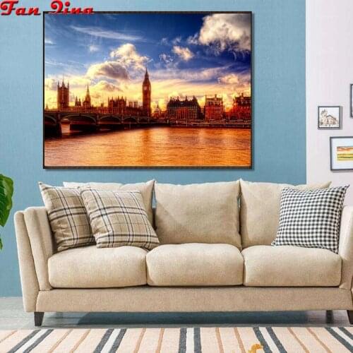 5D Diamond Painting London Big Ben Landscape Handmade DIY Diamond Painting Embroidery Cross Embroidery