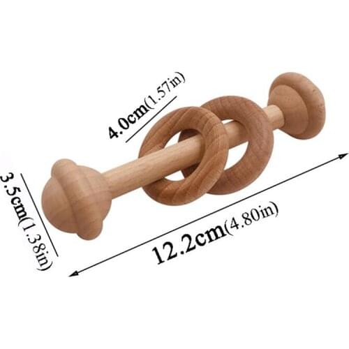Baby Toy Wooden Rattles High Quality Safety Toys Solid Color Exquisite Baby Gift Saturn Bed Bell No Paint For Baby