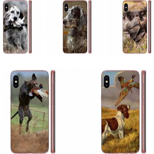 For HTC Desire 530 626 628 630 816 820 830 One A9 M7 M8 M9 M10 E9 U11 U12 Life Plus Diy Painted Hunting Gun Dog Art Animal