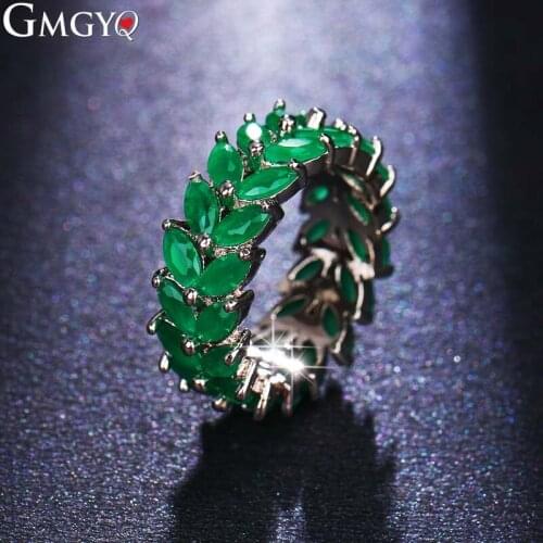 Luxury Designer Fashion Jewelry Womens Accessories Green Crystal Zircon Ring Flower Rings For Women Jewellery