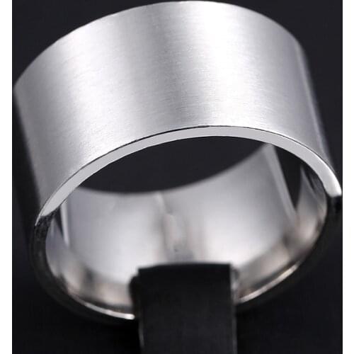 MOREDEAR 12MM Never Fade 316L Stainless Steel Rings Casual Party Ring