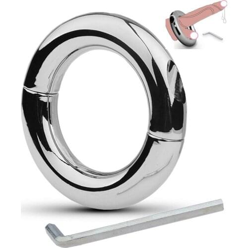 Stainless Steel Cock Ring 6 Sizes Metal Penis Ring Male Sex Toy Ball Stretcher Bdsm Scrotum Restraint Delay Ejaculation Rings