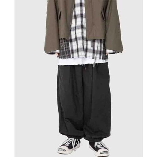 Japanese Harajuku corset loose Wide Leg Pants Large Size lantern pants for men and women youth trend casual pants