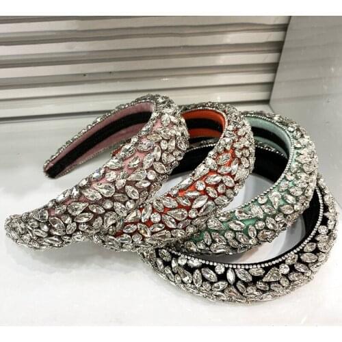 Hot sale New fashion full rhinestone baroque luxury fashion ladies headband high-end exquisite catwalk hair accessories Selling