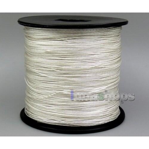 LN006015 5m OCC + Silver Plated 24AWG 14*0.05mm PVC OD 0.7mm DIY Audio Headphone Earphone Cable