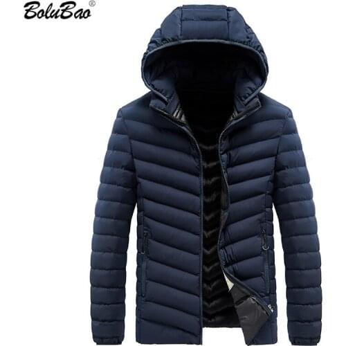 BOLUBAO Fashion Brand Men Jackets New Mens Casual Solid Color Hooded Jacket Autumn Winter New Male Style Jacket