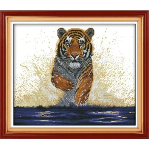 King back cross stitch kit 14ct 11ct pre stamped canvas cross stitching animal lover embroidery DIY handmade needlework