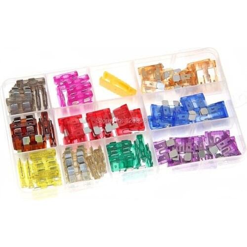 Standard Blade Auto Car Assorted Fuse Assortment Kits Sets 5A 10A 15A 20A 25A 30A 35A 40A With Box