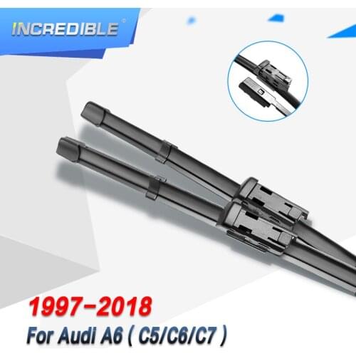 INCREDIBLE Wiper Blades for Audi A6 C5 / C6 / C7 Fit Hook / Slider / Claw / Push Button Arms Model Year from 1997 to 2018