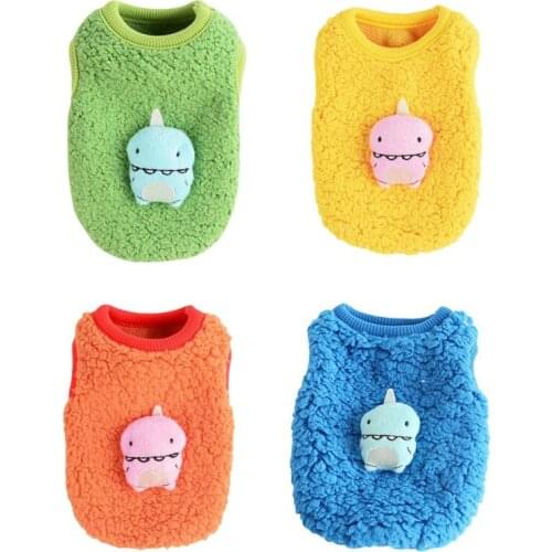 Autumn Newborn Dog Cat Pet Clothes Winter Thicken Vest Puppy Cat Clothing Dog Coat Soft Fleece Small Cat Dog Vest Dogs Costume