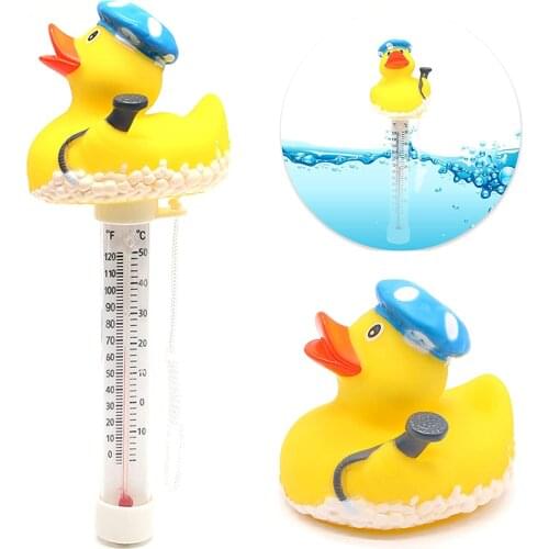 Floating Pool Thermometer Duck Easy Read Large Size Shatter Resistant for Outdoor Indoor Swimming Pools Spas Hot Tubs