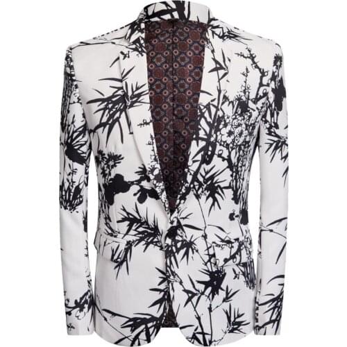 Slim Fit Blazer Jacket Men Nightclub Prom Suit Blazer Men Costume Homme Stage Clothes For singers