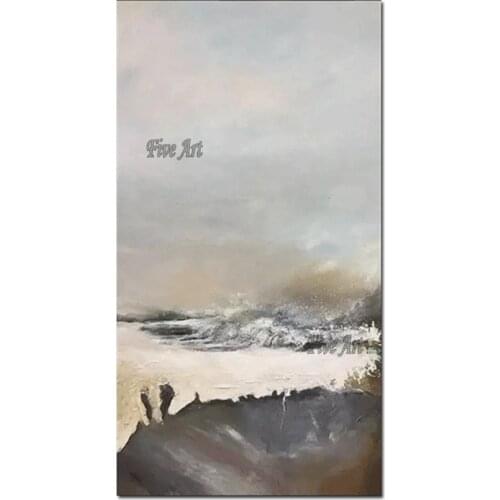 Simple Design Wall Painting Canvas Abstract Art Pure Hand-painted Texture Oil Painting Wall Hanging Acrylic Art Free Shipping