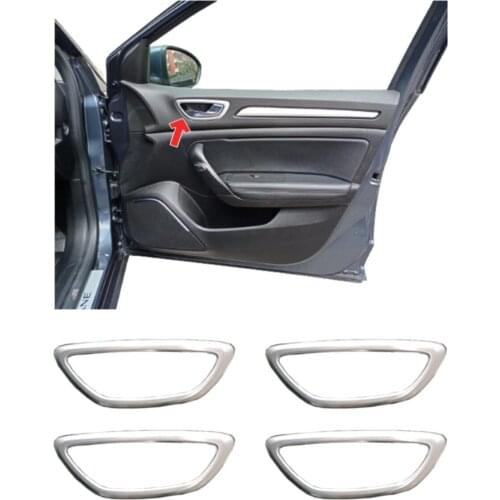 Compatible for Renault Megane 4 Chrome Inner Door Handle Frame 4 Pcs. P. steel 2016