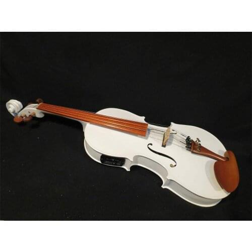 Guarneri style 16" White colors electric & acoustic viola #8646