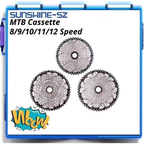 SUNSHINE Cassette 8S 9S 10S 11S 12S MTB bike Bicycle Freewheel 11-36T/40T/42T/46T/50T/52T for deore SRAM SHIMANO M6000 Sprocket