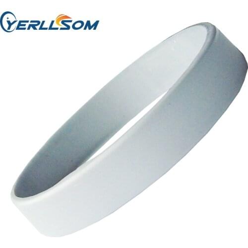 YERLLSOM 100pcs/Lot High Quality Customized Light Gray Rubber Silicone Wristbands For Events B041504