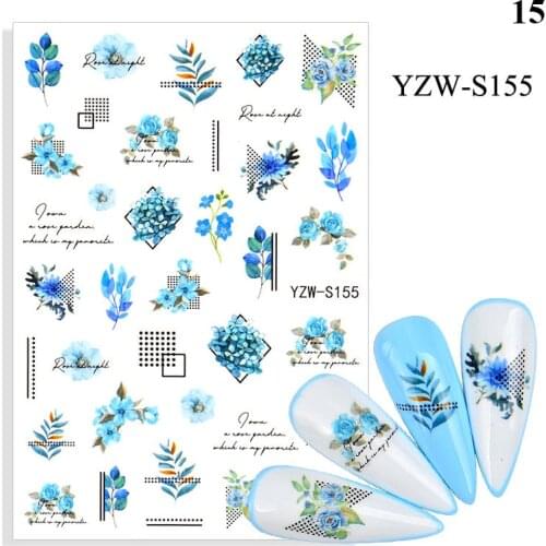 1Sheet Designer Abstract Pattern Gel Polish Nail Stickers For Nails Decals Sliders For Nails Art Decoration Accessories Manicure