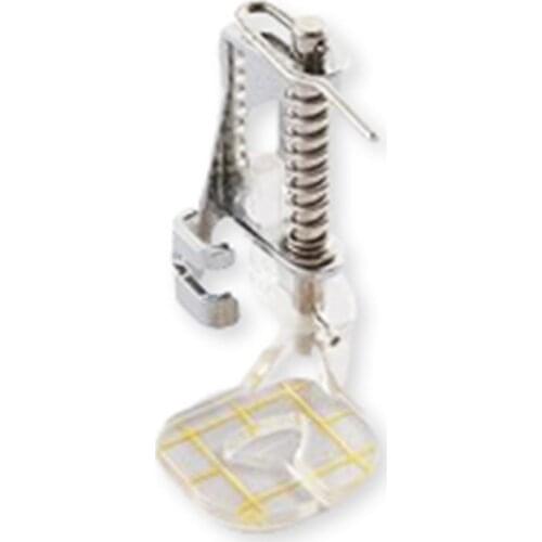 1Pc Yellow Line Lattice Quilting Embroidery Sewing Machine Foot Metal Plastic Replenishing Sewing Foot Home Sewing Machine Parts