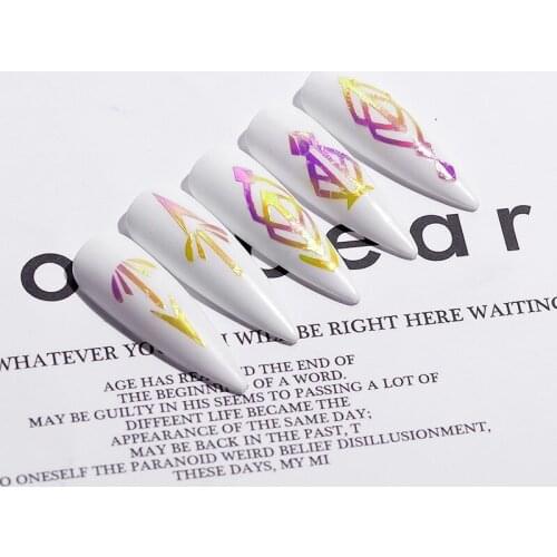 13pcs/set Hot Sale New Arrivals 3D Nail Decal and Stickers DIY Art Manicure Flame Radiation Gummed Diamond Curves T1649