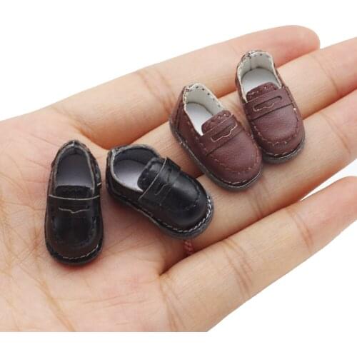 2.5cm New1/12 BJD Student Shoes Doll Leather shoes OB11 Uniform Shoes (suitable for Ob11,obitsu11,Middle Blyths,cu-poche)