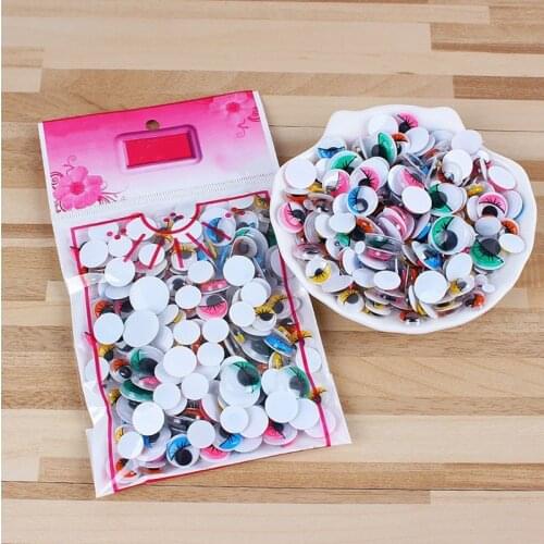 200pcs Self-adhesive Wiggle Eyes for DIY Scrapbooking Crafts Projects DIY Dolls Accessories Eyes Handmade Toys