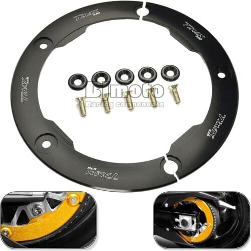 Bjmoto Aluminum Transmission Belt Pulley Protector Cover For Yamaha T MAX 530 2012 2013 2014 2015 Motorbike TMAX530 Logo