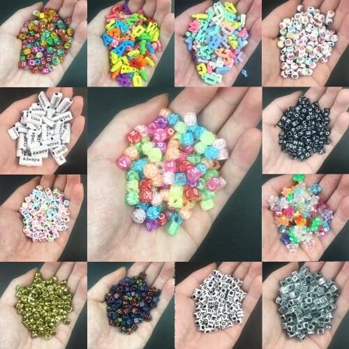 Mixed Letter Acrylic Beads Round Flat Alphabet Spacer Beads For Jewelry Making Handmade DIY Bracelet Necklace Earrings